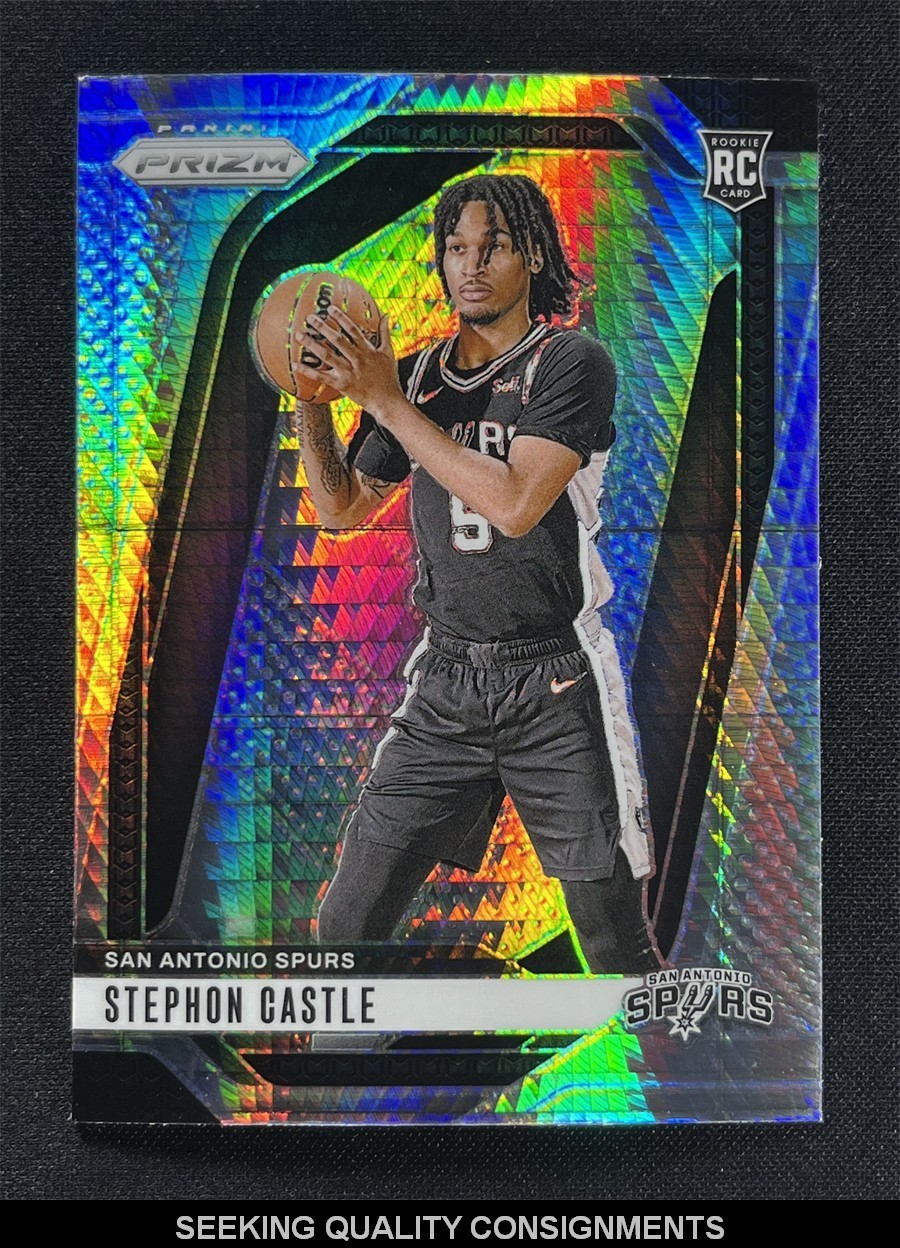 2024-25 Panini Prizm Basketball Stephon Castle #234 Hyper Prizm Rookie RC Spurs