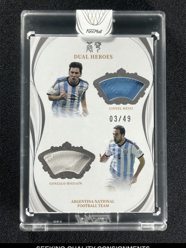 2022 Fansmall Argentina Lionel Messi/Gonzalo Higuain Dual Heroes Patch /49