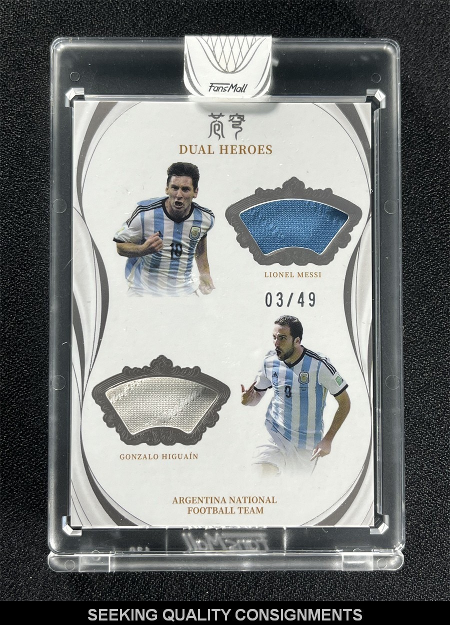 2022 Fansmall Argentina Lionel Messi/Gonzalo Higuain Dual Heroes Patch /49