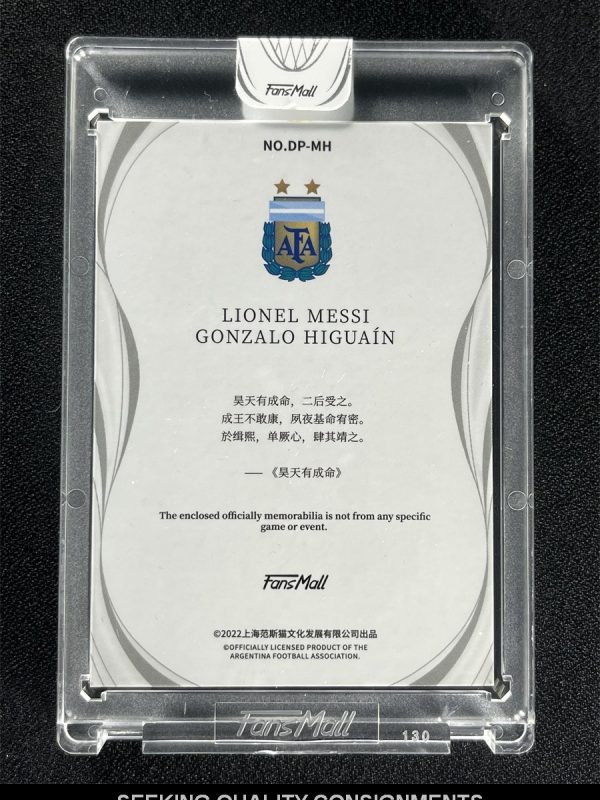 2022 Fansmall Argentina Lionel Messi/Gonzalo Higuain Dual Heroes Patch /49