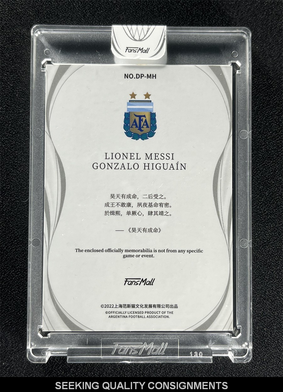 2022 Fansmall Argentina Lionel Messi/Gonzalo Higuain Dual Heroes Patch /49