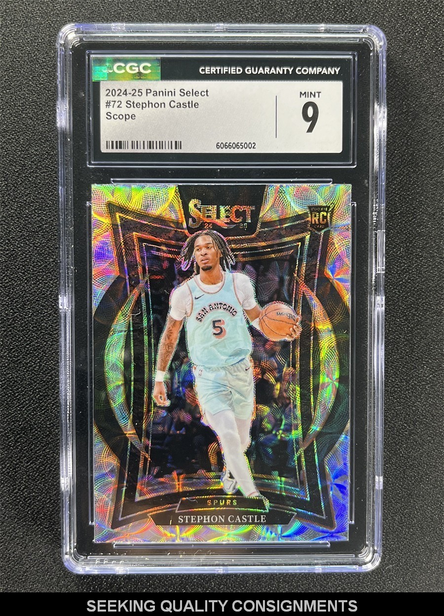 2024-25 Panini Select Stephon Castle #72 Concourse Scope Prizm Rookie RC CGC 9