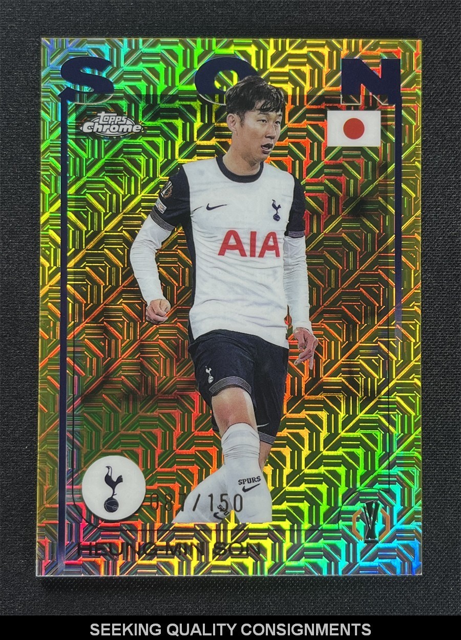 2024-25 Topps Chrome UEFA Heung-Min Son #68 Yellow Mojo Refractor Hotspur /150