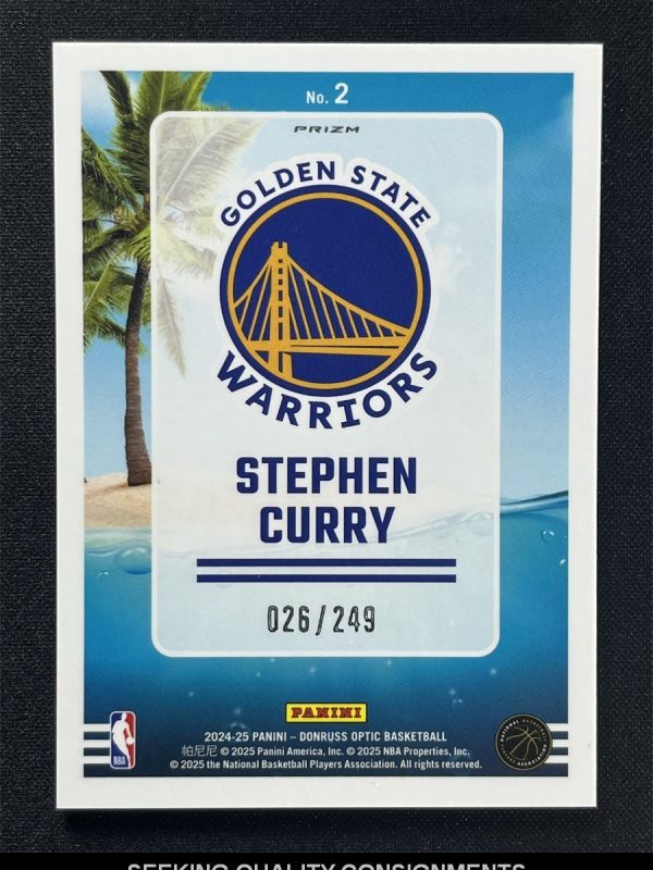2024-25 Panini Donruss Optic Stephen Curry #2 Green Hyper Prizm Splash! /249