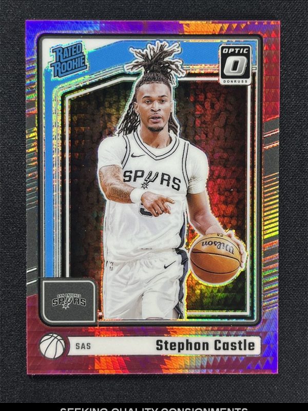 2024-25 Panini Donruss Optic Stephon Castle #254 Pink Hyper Rated Rookie RC