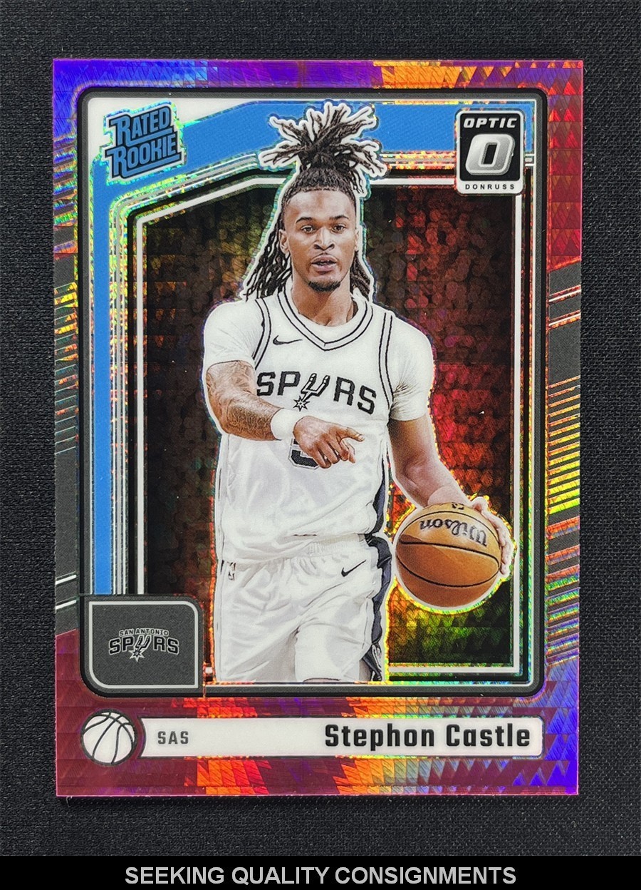 2024-25 Panini Donruss Optic Stephon Castle #254 Pink Hyper Rated Rookie RC