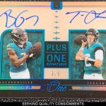 2024 Panini One Plus One Dual Auto Platinum Brian Thomas Jr. Trevor Lawrence #/5