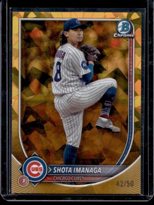 2025 Bowman Chrome Sapphire Shota Imanaga Gold Refractor #/50 Cubs