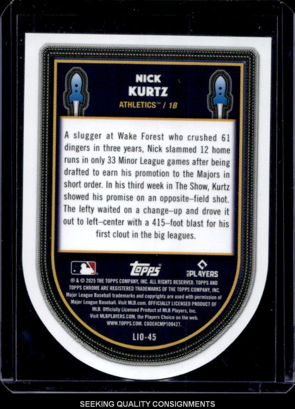 2025 Topps Cosmic Chrome Nick Kurtz Launched Into Orbit RC #LIO-45 Athletics
