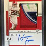 2021 National Treasures Collegiate Najee Harris Bowl Logo RC Patch Auto #/10